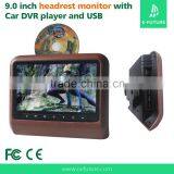 9 Inch Portable Universal Headrest Monitor With DVD Player Car Back Seat LED Monitor thumbnail-6