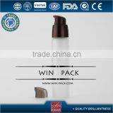 20ml Frosted Lotion Bottle With Brown Pump and Cap thumbnail-1