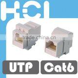 RJ45 Cat 6 180Degree Unshielded UTP Straight Keystone Coupler