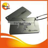 Matt Silver Metallic Luggage Tags Can Be Engrave thumbnail-1