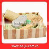 Wooden Spa Six Pumice Stone Bath Set Chinese Home Spa Gift thumbnail-2