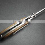 OEM Pocket Survival Camping Knife With Wooden Handle thumbnail-3