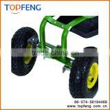 Garden Cart Rolling Work Seat With Tool Tray And Basket/ Heavy Duty Garden Rolling Work Seat thumbnail-4