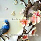 European Creative 3d Plum Cartoon Picture Wall Clock thumbnail-3