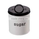 Kitchen Food Storage Antique Sugar Tea Coffee Tins Set of 3 White thumbnail-2