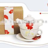 ceramic tea pot with decal printing