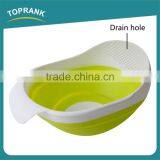 New Design Foldable Storage Baskets Silicone Collapsible Kitchen Vegetables Fruit Basket With Colander thumbnail-2