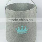 Fashional Grey Felt Magazine Newspaper Storage Basket(Medium) thumbnail-1