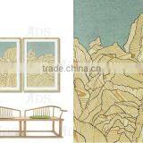 Framed Handmade Wood Chip Mountain Display Shadow Box thumbnail-2