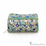 Hand Embroidered Wallet, Used for Comestic and Jewelry Storage thumbnail-3