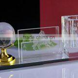 JINGYAGE Office Table Laser Set Crystal Pen Holder Set With Globe thumbnail-2