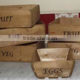 Rustic Wooden Storage Box, Ideal for Eggs, Toiletries Etc, Stencilling Available thumbnail-2