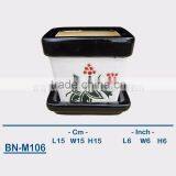 Vietnamese Ceramic Sandblasting Mini Flower Pot BN-M106 thumbnail-1