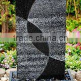 Italian Granite Garden Waterfall Wall Water Fountain in Black Color thumbnail-1