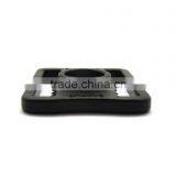 1" Chin Strap Buckle, Plastic Adjustable Buckle With Teeth, Plastic Adjustable Loop With Teeth in Black thumbnail-4