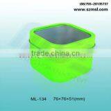 Square Tin Can With PET Window thumbnail-1
