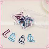 PET Coated Colorful Metal Wire Letter L Shaped Money Clips