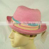 Pink Children Straw Hat, Sun Hat for Sale thumbnail-1