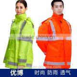 Hi-Vis Fluorescent Orange Cotton-Padded Clothes With Hats Reflective Safety For Winter thumbnail-2