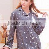 Classic Style Fall Cotton Two Piece Woman Pyjama for Night Sleep Wear thumbnail-4