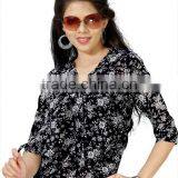 Amazing Georgette Blue Tie Top thumbnail-1