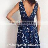 2016 Latest New Selling Printed Halter Sleeveless Formal Long Dress thumbnail-3