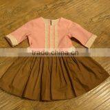 Pink&gray Girls Boutique Smocked Baby Dresses thumbnail-1