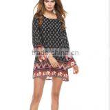 Zm50250b Europe Latest Women Clothes Plus Size Retro Printed Loose Lady Dress thumbnail-2