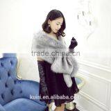 Women Fluffy Furry Shawl Scarf Wrap Stole Cape Shrug Faux Fur Luxury Sweet Bride Artificial Fur Winter Warm thumbnail-1