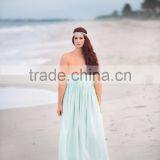 Women Maternity Grown Mint Bridesmaid Dress Pregnancy Clothing thumbnail-4