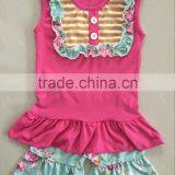 2016 New Style Baby Clothes Sets Summer Girls Clothing Sets Baby Girl Clothes Set Sleeveless and Stripes Pants thumbnail-2