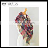 New Design Women's Cashmere Feel Winter Plaid Scarf thumbnail-6