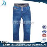 2017 Factory Hot Sale High Quality Stylish Classic Knitted Waistband Children Jeans Pants for Boys thumbnail-1