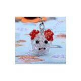 4mm Bicone Crystal 3d Beaded Pig Head Charm Iphone4 Ornament thumbnail-2