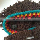 Hot Sell Mens Barbarian Knit Crochet Hat Wig Mustache Cap Beard Mask Hat Detachable Beard thumbnail-5