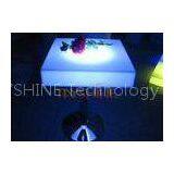 Square Chargeable Illuminated Led Cocktail Tables IP65 For 2 To 4 People Seat