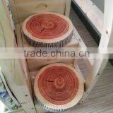 Creative Realistic Wooden Sofa Seat Cushion Annual Ring Stump Decorative Pillow thumbnail-5