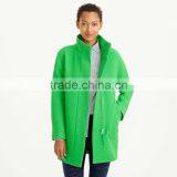 Double Cloth Wool Patch Pocket Cocoon Coat thumbnail-2