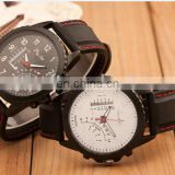 Fashion design silicone movement watch / japanese movement mechanical watch for waterproof