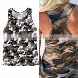 Women Tank Tops Camouflage Wild Round Neck Sleeveless Casual Vest Clothing thumbnail-3