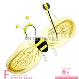 Halloween bumble bee wings set with antennae headband flower wand costume set