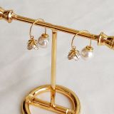 Exquisite Earrings Handmade Gold-plated Solid Zircon Flower Earrings