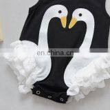 Fashion Swan Lace Summer Princess Cotton Newborn Baby Romper thumbnail-3