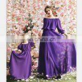 2019 Mother Daughter Bubble Sleeve Chiffon Dress Mother Daughter Clothes Lady Style Mom And Daughter (this Link for WOMAN) thumbnail-6