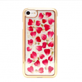 Golden Edge Epoxy Phone Case Flower Phone Case Floral Mobile Cover thumbnail-1