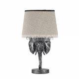 New Arrival Korean Hotel Decoration Modern Table Lamp Elephant Shape Silver Bedside Resin Lamp thumbnail-5