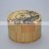 Natural Color Solid Cheap Small Wooden Round Box,silk Printing Logo Wooden Box Small thumbnail-1