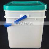 4-галлонная квадратная пластиковая ведро пищевого качества с ручкой и крышкой thumbnail-5