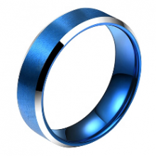 4mm 6mm 8mm Blue Tungsten Carbide Rings thumbnail-1