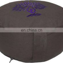 Most Sale Round With Pleated Zafu Meditation Cushion Buckwheat Husk Filling Indian Manufacturer thumbnail-1